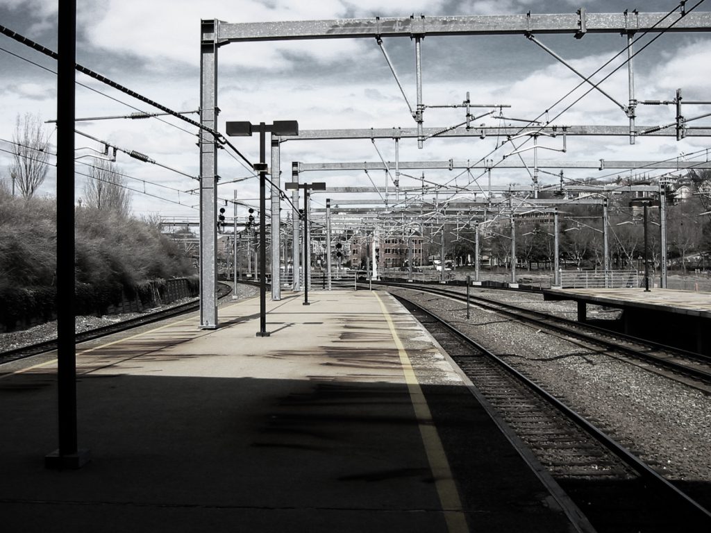 Train station in Providence, Rhode Island.