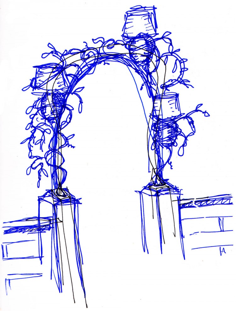 Redwood House Gate Sketch